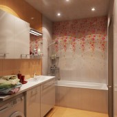 Оранжевые ванные комнаты