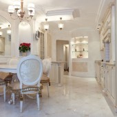 Интерьер квартиры в классическом стиле, 165 кв.м.