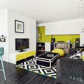 Дизайн интерьера квартиры в Москве, 45 кв.м.
