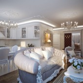 Интерьер квартиры в классическом стиле, СПб