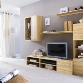 Светлая стенка для гостиной Фарго