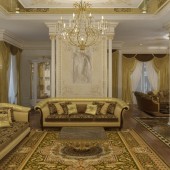 Кухня-гостиная в классическом стиле