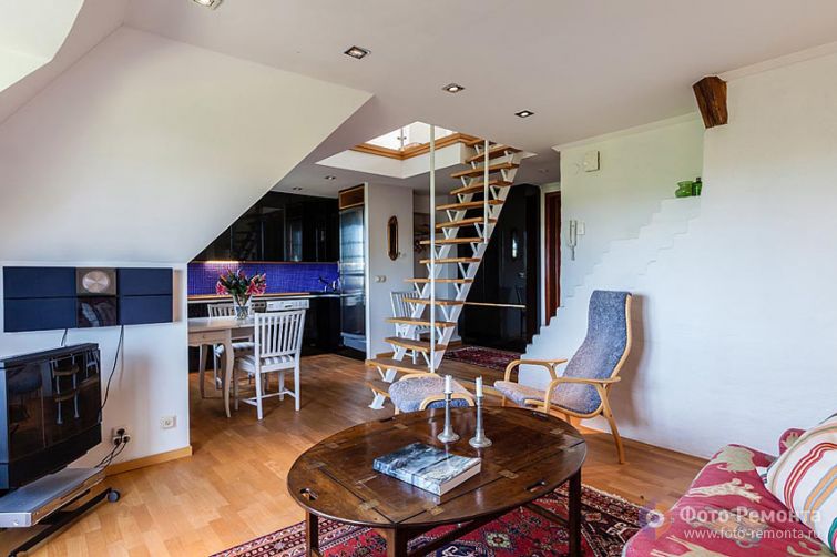 Дизайн двухуровневой квартиры 60 кв.м., Швеция