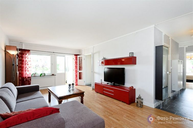 Интерьер трехкомнатной квартиры (78 кв.м.) 