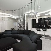 Гостиная и кухня, вид 2