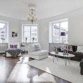 Дизайн квартиры в белых тонах, 152 кв.м.