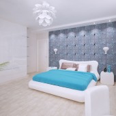 Оформление стены за кроватью, фото 11