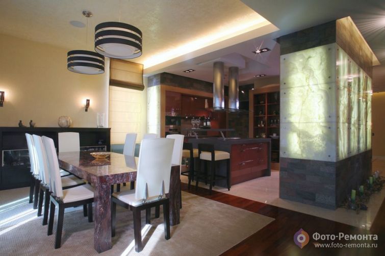  Декор большой столовой комнаты