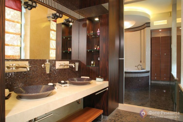 Дизайн интерьера современной ванной комнаты