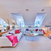 Интерьер квартиры в мансарде, 166 кв.м.