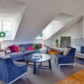 Гостиная с камином