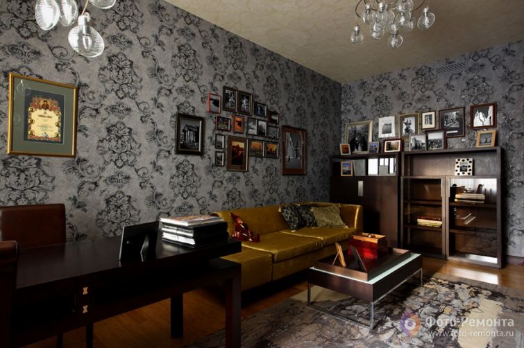  Домашний кабинет темные тона