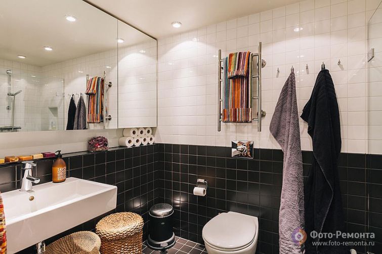  Черный туалет дизайн