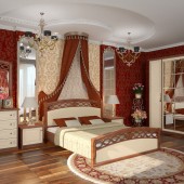 Спальные гарнитуры фото - Модульная классическая спальня Анна Рита