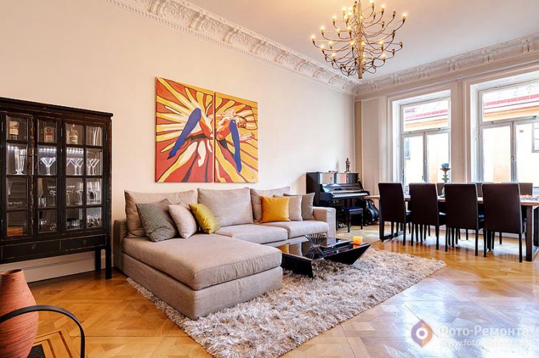 Дизайн интерьера трехкомнатной квартиры в скандинавском стиле