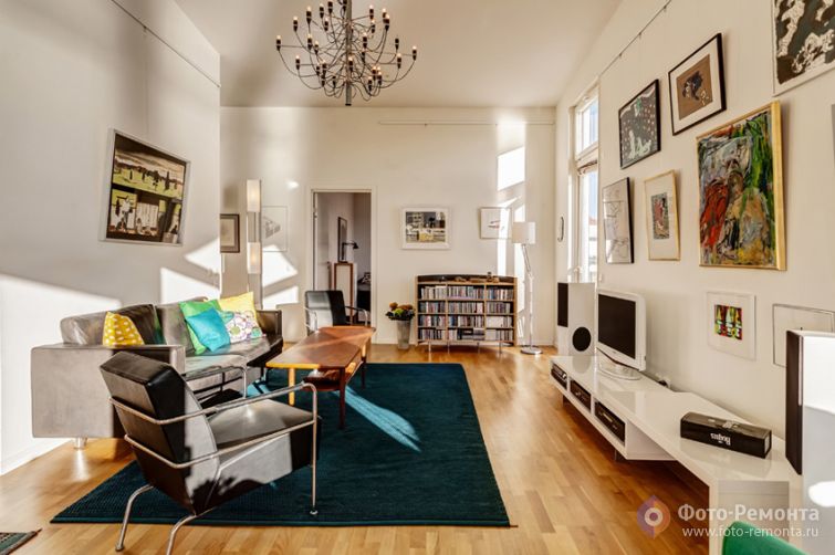 Интерьер трехкомнатной квартиры в Швеции, 96 кв.м.