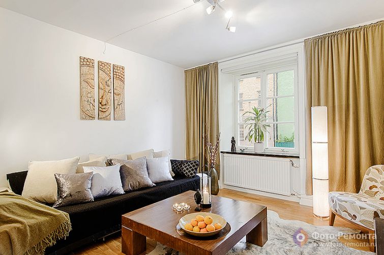 Светлый дизайн интерьера квартиры площадью 72 кв.м.