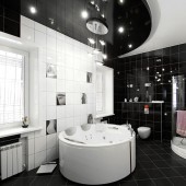 Черные ванные комнаты фото - дизайн интерьера