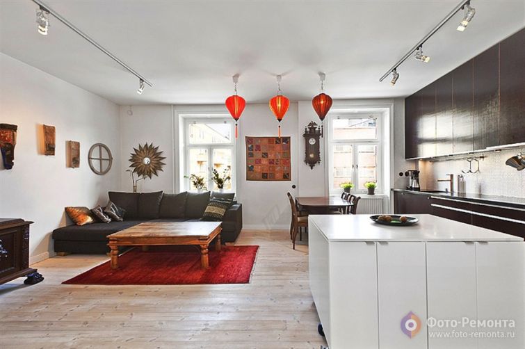 Дизайн квартиры-студии в скандинавском стиле, 86 кв.м.