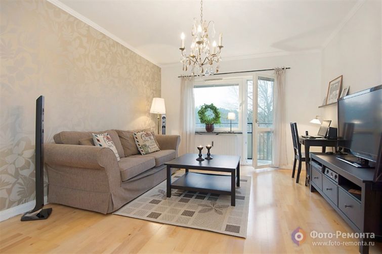 Оформление интерьера двухкомнатной квартиры, 54 кв.м.