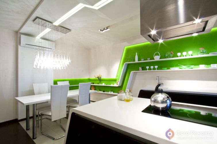  Ремонт кухни в белом цвете