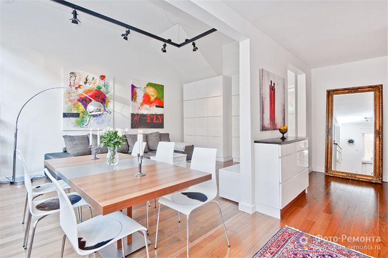 Светлые столовые комнаты