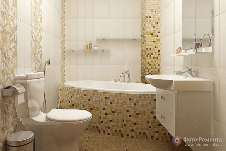 Дизайн ванной в маленькой квартире