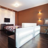 Коричневые спальни фото - дизайн интерьера