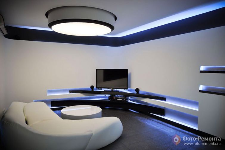 Интерьер квартиры в стиле хай-тек, 110 кв.м.