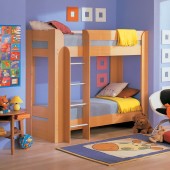Детские кровати фото - Кровать двухъярусная с матрасами