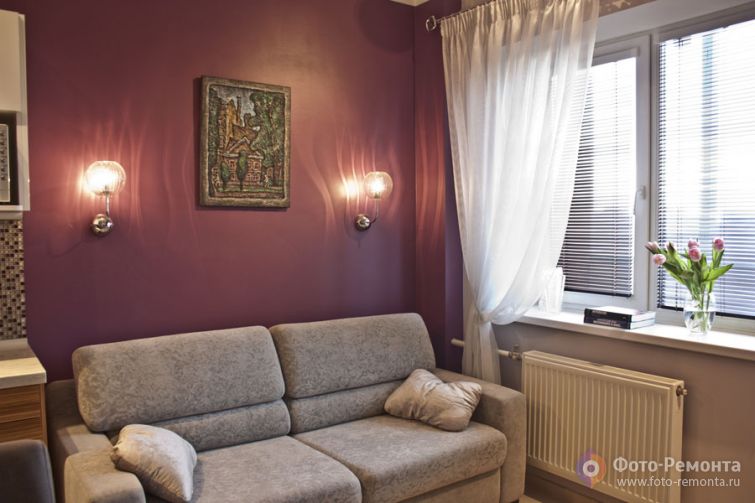 Интерьер однокомнатной квартиры от Марины Санкевич