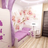 Фиолетовые детские комнаты фото - дизайн интерьера