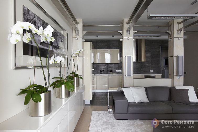 Ремонт современной гостиной