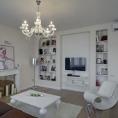 Белые гостиные фото - дизайн интерьера