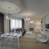 Белые гостиные фото - дизайн интерьера