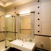 Бежевые ванные комнаты фото - дизайн интерьера