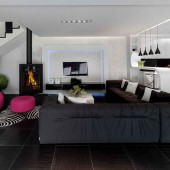 Большие гостиные фото - дизайн интерьера