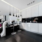 Кухни в стиле хай-тек фото - дизайн интерьера