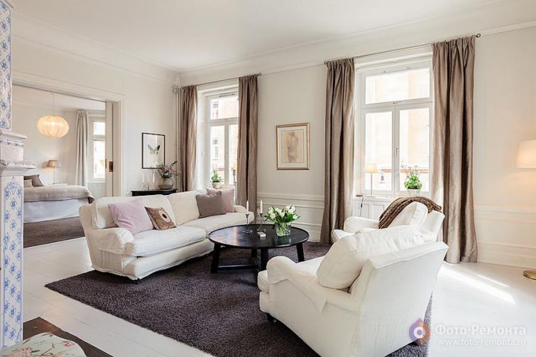 Интерьер квартиры - скандинавский стиль, 117 кв.м.