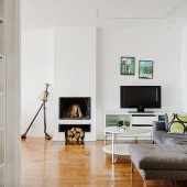 Гостиная с камином