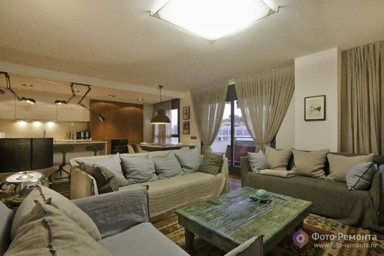 Дизайн квартиры в стиле средиземноморский лофт, 162 кв.м.