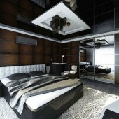 Коричневые спальни фото - дизайн интерьера