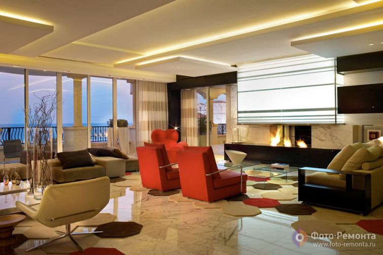 Оформление современной гостиной