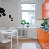 Оранжевые кухни фото - дизайн интерьера
