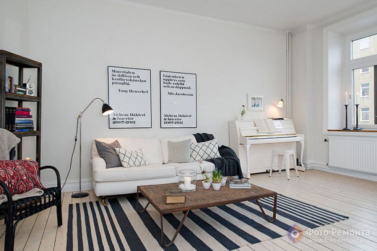 Интерьер маленькой квартиры в Гетеборге, Швеция