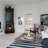 Гостиная с камином