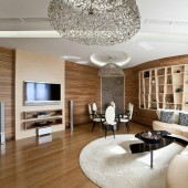 Гостиная в теплых тонах