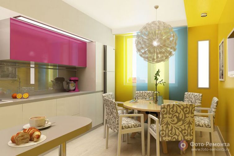 Яркая кухня от студии `Mango`