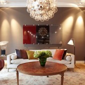Интерьер квартиры в шоколадных тонах, Швеция
