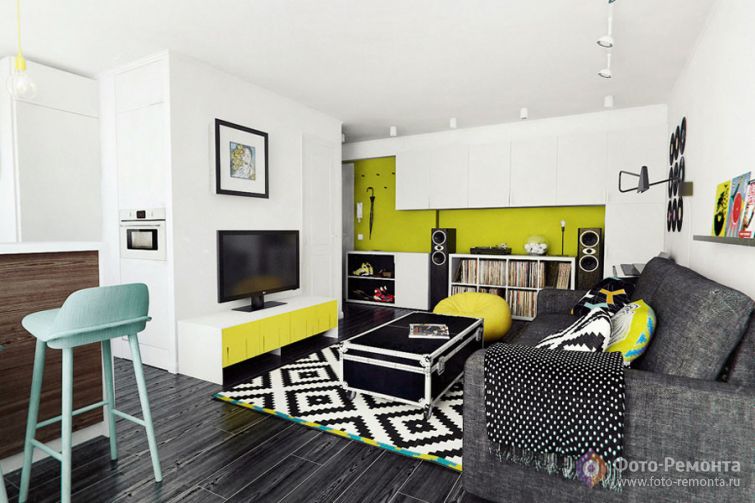 Дизайн интерьера квартиры в Москве, 45 кв.м.